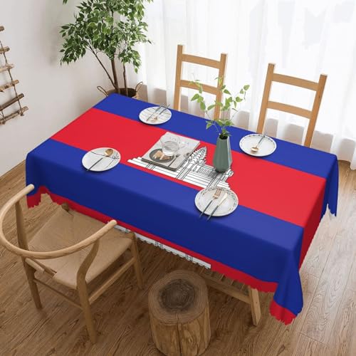 YQxwJL Rechteckige Tischdecke mit Kambodscha-Flagge, Küche, Esszimmer, Tischdecken für Tische, Party, Hochzeit von YQxwJL