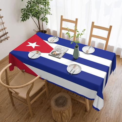 YQxwJL Rechteckige Tischdecke mit kubanischer Flagge, Küche, Esszimmer, Tischdecken für Tische, Party, Hochzeit von YQxwJL