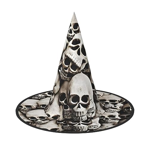 YQxwJL Zaubererhüte für Erwachsene, mexikanischer Totenkopf-Druck, hängende Partyhüte, Halloween-Hexenhüte, für Hof, Veranda, Dekoration von YQxwJL