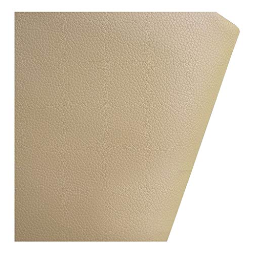 Bezugsstoff PU-Leder Möbelstoff Kunstleder Polstermaterial Polstermöbel Polyesterstoff Polyester Stoffe meterware zum Freizeit-Sets, Möbelbezüge, Möbelpolsterei 100 x 140 cm(Cream color,1.4X10m) von YREAJZVS