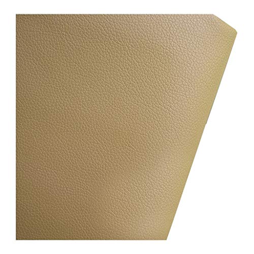 Bezugsstoff PU-Leder Möbelstoff Kunstleder Polstermaterial Polstermöbel Polyesterstoff Polyester Stoffe meterware zum Freizeit-Sets, Möbelbezüge, Möbelpolsterei 100 x 140 cm(Light yellow,1.4X10m) von YREAJZVS