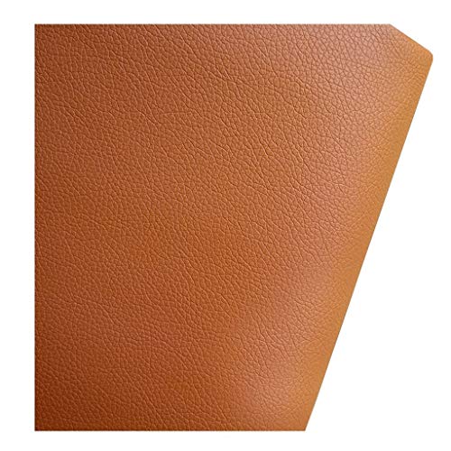 Bezugsstoff PU-Leder Möbelstoff Kunstleder Polstermaterial Polstermöbel Polyesterstoff Polyester Stoffe meterware zum Freizeit-Sets, Möbelbezüge, Möbelpolsterei 100 x 140 cm(Oranje,1.4X10m) von YREAJZVS