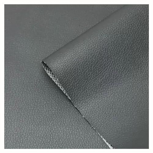 Kunstleder Bezugsstoff Möbelstoff Meterware 160cm Breit Kunstleder Vinyl Stoff für Polster, Sofa Stuhl Sitzbezug, DIY Handwerk, Polsterung(Color: Dunkelgrau)(Dark grey,1.6X10m) von YREAJZVS