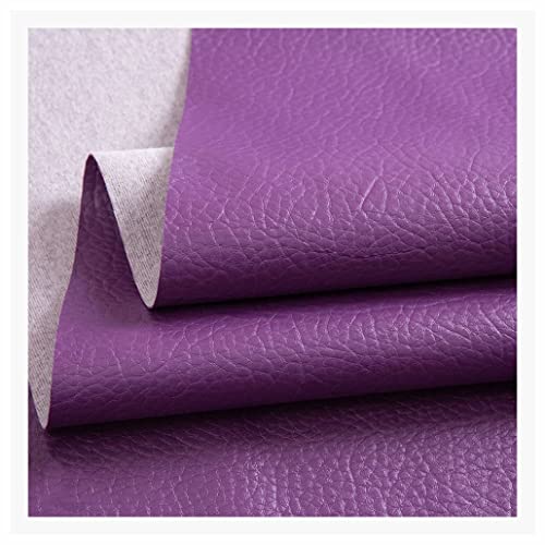 Kunstleder Möbelstoff Polsterstoff PU Premium Qualität Dicke 0.7mm Stück Lederreparatur Kunstleder Flicken Für Leder Sofa Möbel Autositze Breite 140cm(Feste Breite) 1 Stück=100cm (Länge)(Colour: Purpl von YREAJZVS