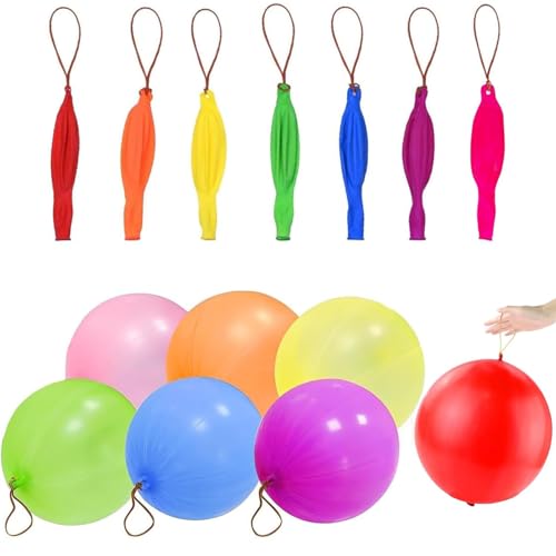 50 Stück Stanzballons, große Luftballons für Kinder, Party-Luftballons, Luftballons, verschiedene Farben, Stanzballon für Kinder, Partyballons für Partyspiele, drinnen oder draußen von YREYBN