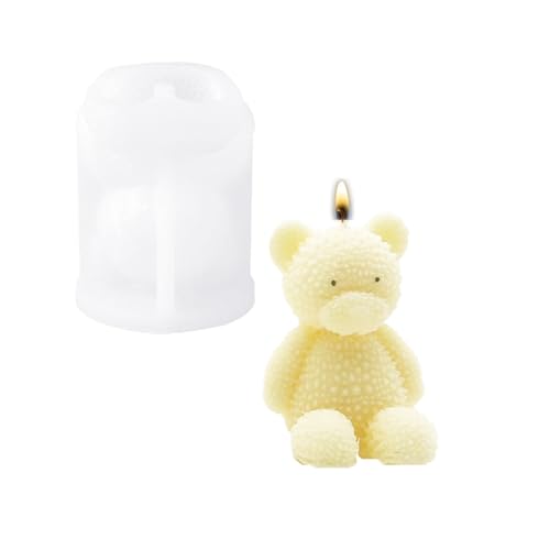 YRIHJIXQ Bär Silikonform Teddybärform Kerzen Formen Silikon Kerzenformen zum Gießen Epoxidharz Formen gelb von YRIHJIXQ