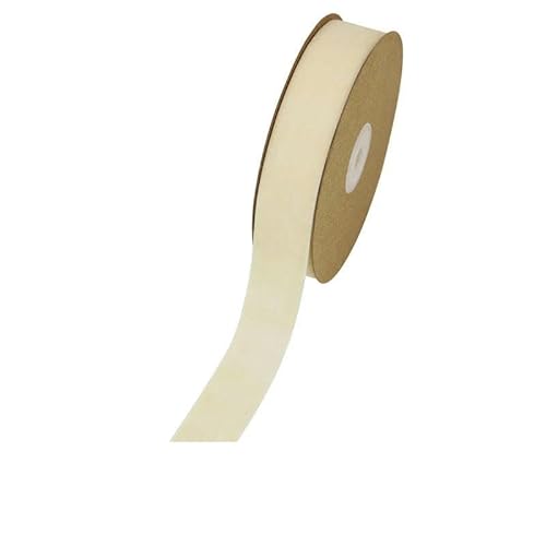 (10 Meter/Rolle) 25 mm Samtband, weihnachtliche Spitzenbänder, Großhandel, Verpackungsdekoration, handgefertigte Weihnachts- und Partydekoration, Beige, 25 mm von YRJKU