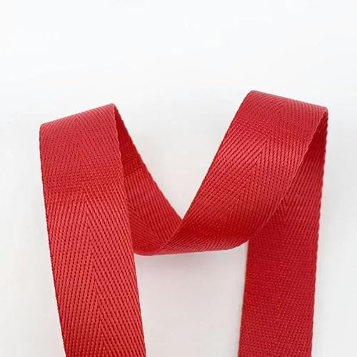 10 Meter 20–50 mm Nylon-Gurtband, Taschengurt, Spitzenband, DIY-Gürtel, Nähen, Schrägband, Gepäckbindung, Besätze, Zubehör, Rot, 38 mm von YRJKU