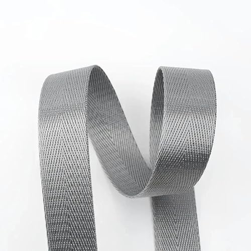 10 Meter 20–50 mm Nylon-Gurtband, Taschengurt, Spitzenband, DIY-Gürtel, Nähen, Schrägband, Gepäckbindung, Besätze, Zubehör, grau, 50 mm von YRJKU