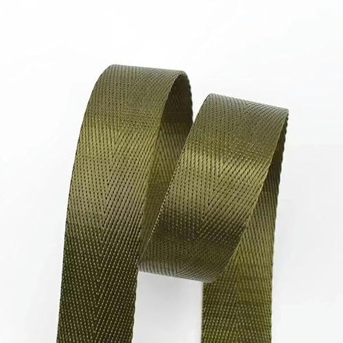 10 Meter 20–50 mm Nylon-Gurtband, Taschengurt, Spitzenband, DIY-Gürtel, Nähen, Schrägband, Gepäckbindung, Besätze, Zubehör-Armeegrün-20 mm von YRJKU