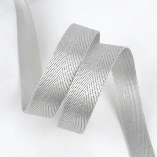 10 Meter 20–50 mm Nylon-Gurtband, Taschengurt, Spitzenband, DIY-Gürtel, Nähen, Schrägband, Gepäckbindung, Besätze, Zubehör-Silbergrau-20 mm von YRJKU