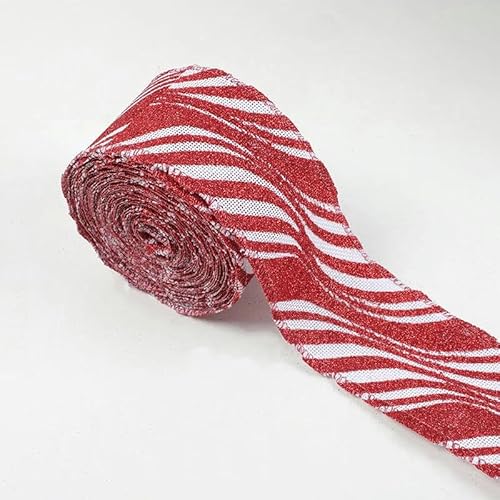 10 Yards Weihnachtsband Ornament Imitation Hanf mit Eisendrahtrand Weihnachtsband Schneemann Elch 6,3 cm-35-10 Yards von YRJKU