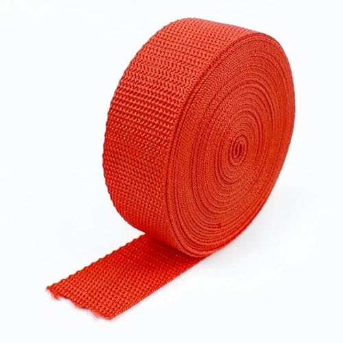 10 m 1,1 mm Gurtband 20–50 mm Nylongurt für Tasche Meterware Band Nähen Schrägband Dekoratives Gürtelzubehör-47Rot-32 mm von YRJKU