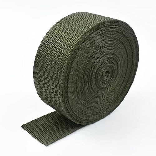 10 m 1,1 mm Gurtband 20–50 mm Nylongurt für Tasche Meterware Band Nähen Schrägband Dekoratives Gürtelzubehör-7ArmyGreen-38 mm von YRJKU