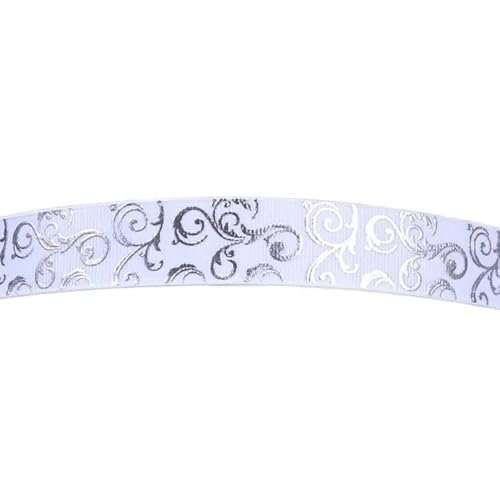 22 mm Ripsband aus Silberfolie für Accessoires-029-22 mm von YRJKU