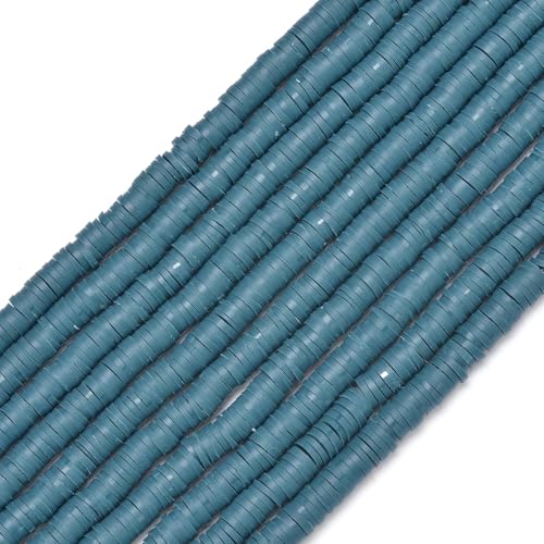 350 Stück 6 mm flache runde Polymer-Ton-Perlen, lose Abstandsperlen für die Schmuckherstellung, DIY-Handarbeiten, Armbänder, Halsketten, Ohrringe-H9673-3-350 Stück x 2 von YRJKU