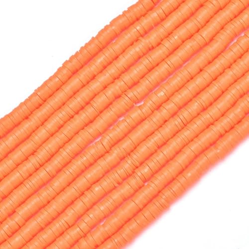 350 Stück 6 mm flache runde Polymer-Ton-Perlen, lose Abstandsperlen zur Schmuckherstellung, DIY-Handarbeiten, Armbänder, Halsketten, Ohrringe-H8743-14-350 Stück x 2 von YRJKU