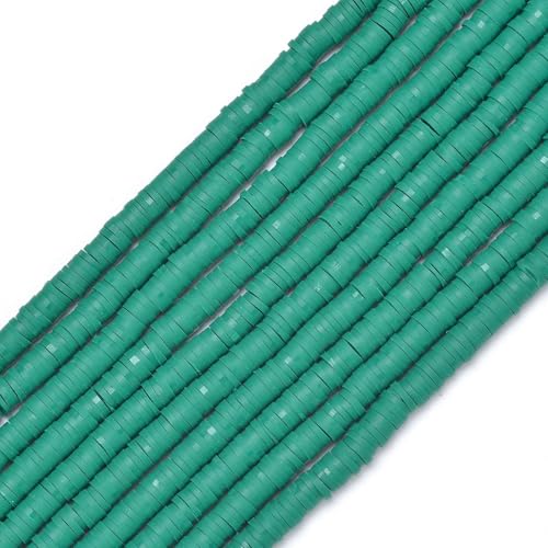 350 Stück 6 mm flache runde Polymer-Ton-Perlen, lose Abstandsperlen zur Schmuckherstellung, DIY-Handarbeiten, Armbänder, Halsketten, Ohrringe-H9673-1-350 Stück x 2 von YRJKU