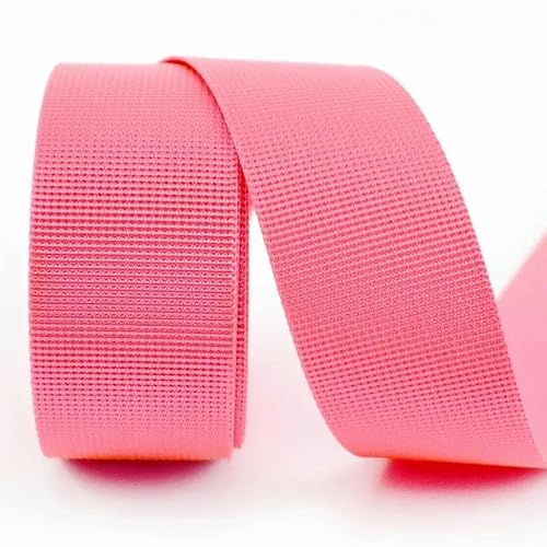 5 Meter 20/25/32/38/50 mm Nylon-Gurtband für Riemen, Rucksackband, DIY-Tasche, Schrägband, Nähzubehör-Fluoreszierendes Rosarot-25 mm von YRJKU