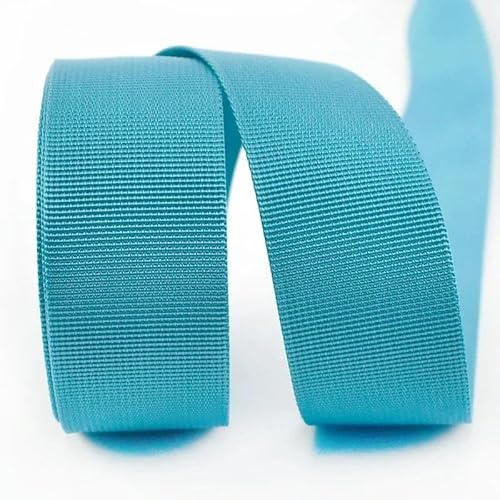 5 Meter 20/25/32/38/50 mm Nylon-Gurtband für Riemen, Rucksackband, DIY-Tasche, Schrägband, Nähzubehör-Himmelblau-32 mm von YRJKU