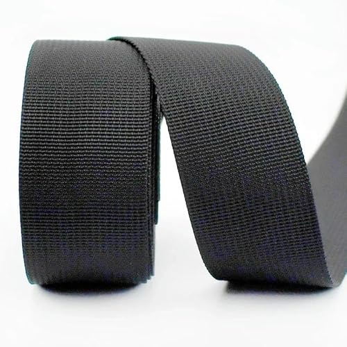 5 Meter 20/25/32/38/50 mm Nylon-Gurtband für Riemen, Rucksackband, DIY-Tasche, Schrägband, Nähzubehör-Schwarz-20 mm von YRJKU