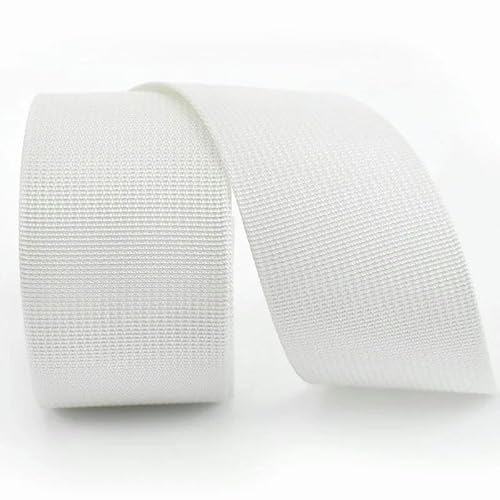 5 Meter 20/25/32/38/50 mm Nylon-Gurtband für Riemen, Rucksackband, DIY-Tasche, Schrägband, Nähzubehör-Weiß-25 mm von YRJKU