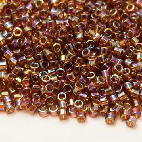 Perlen 1,6 mm 10 g Glanz Regenbogenfarbener Anhänger für Armband, Schmuckherstellung, Halskette, DIY-Zubehör-DB-0170-1,6 mm 2000 Stück von YRJKU