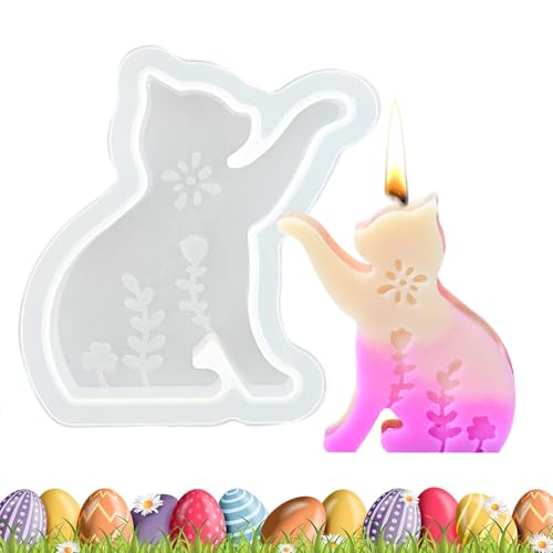 Silikonformen Gießformen Ostern, Silikonform Hasen Silikonform Katze Gipsformen Zum Gießen Osternhase Epoxidharz Formen Giessformen Silikon Ostern Für Handwerk von YRTUOP