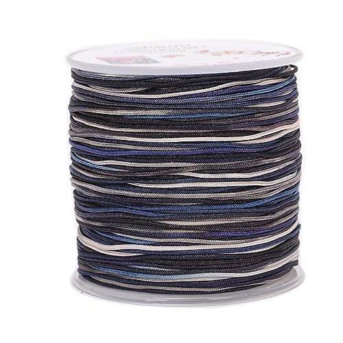 YRthongXy Perlenschnur, Braided Nylon Beading Cord Gradient Chinese Knotting Rattail Macrame Thread String Roll for Jewelry Making Beading Macramé Wrapping Supplies DIY Crafts(27) von YRthongXy