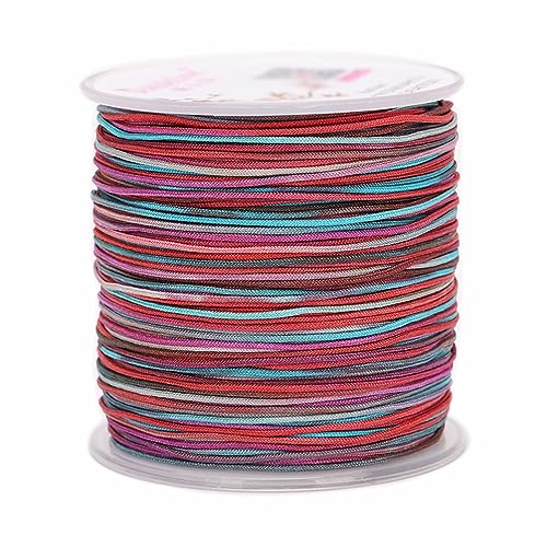 YRthongXy Perlenschnur, Braided Nylon Beading Cord Gradient Chinese Knotting Rattail Macrame Thread String Roll for Jewelry Making Beading Macramé Wrapping Supplies DIY Crafts(3) von YRthongXy