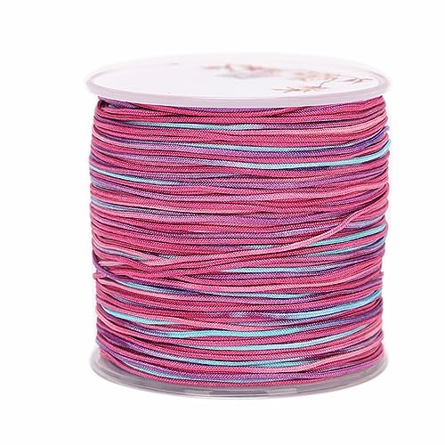 YRthongXy Perlenschnur, Braided Nylon Beading Cord Gradient Chinese Knotting Rattail Macrame Thread String Roll for Jewelry Making Beading Macramé Wrapping Supplies DIY Crafts(5) von YRthongXy