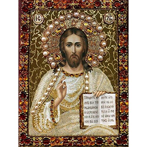 YSCOLOR Diamant Painting DIY Diamant Malerei Einzelhandel 5D Runde Harz Diamant Kreuzstich Volle Stickerei Jesus Bibel 30X40cm von YSCOLOR