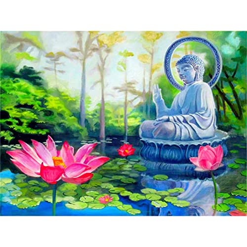 YSCOLOR Diamant Painting DIY Diamant Stickerei Buddha Handgemachte Diamant Malerei Religion Mosaik Kreuzstich Kits Wohnkultur 5D 30X40Cm von YSCOLOR