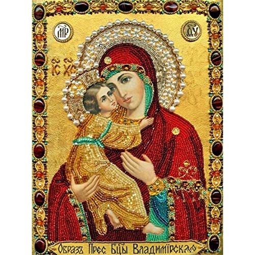 YSCOLOR Diamant Painting Handwerk Kreuzstichpackungen Neue DIY 5D Diamant Malerei Dekoration 2019 Stickerei Unsere Dame Voller Diamanten Religiöse Ikonen 30X40cm von YSCOLOR