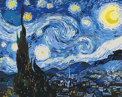 YSCOLOR Van Gogh Malen Nach Zahlen Ölbild Auf Leinwand Diy Kits Acrylfarbe Landschaft Figur Zeichnung Färbung Nach Zahl Wohnkultur 40X50cm von YSCOLOR