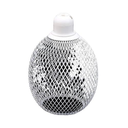 YSFUKNQG Lampenschirm Retro-Stil Eisen Lampe Abdeckungen Innen Beleuchtung Lampenschirm Beleuchtung Leuchten Lampe Schatten Mesh Ball Hause Dekoration(White-C) von YSFUKNQG