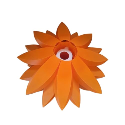 YSFUKNQG Lampenschirm Schatten Lampe Lampenschirm Licht hängen Anhänger Kronleuchter Blume Decke Boden Laterne Glocke Globus sphärische Beleuchtung(Orange) von YSFUKNQG