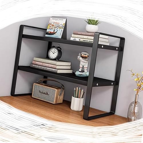 Schreibtisch für Studentenwohnheime, 12 Zoll, 16 Zoll, 20 Zoll, 24 Zoll, Desktop-Organizer, Schreibtisch-Bücherregal für Computertisch, Bücherregal zur Aufbewahrung von Büromaterial (Farbe: Schwarz, von YSXXIAN