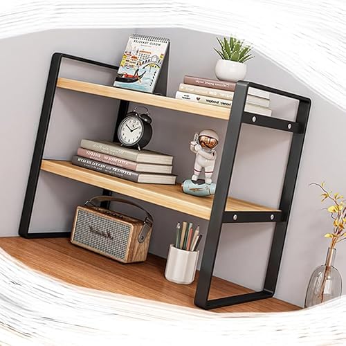 Schreibtisch für Studentenwohnheime, 12 Zoll, 16 Zoll, 20 Zoll, 24 Zoll, Desktop-Organizer, Schreibtisch-Bücherregal für Computertisch, Bücherregal zur Aufbewahrung von Büromaterial (Farbe: Natur, G von YSXXIAN