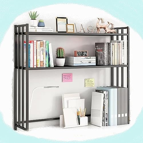 Schreibtisch für Studentenwohnheime, Bücherregal, Computertisch, Verstellbarer Schreibtisch, Metall-Bücherregal, Bürobedarf, Schreibtisch-Organizer, 36 – 115 cm, Mehrzweck-Schreibtisch-Aufbewahrungs von YSXXIAN