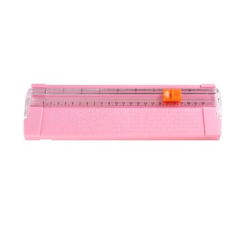 YTAFONPO Papierschneider A4/A5 Papier Foto Trimmer Cutter Scrapbook Trimmer Leichte Schneidemaschine Bürobedarf(Pink) von YTAFONPO