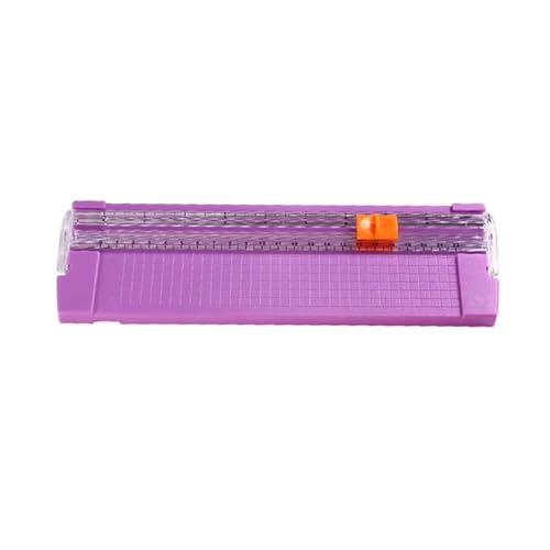 YTAFONPO Papierschneider A4/A5 Papier Foto Trimmer Cutter Scrapbook Trimmer Leichte Schneidemaschine Bürobedarf(Purple) von YTAFONPO