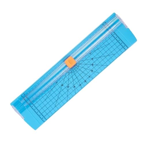 YTAFONPO Papierschneider A4/A5 Präzisions-Papier-Foto-Trimmer, Cutter, Scrapbook-Trimmer, leichte Schneidematten-Maschine(Blue) von YTAFONPO