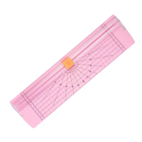 YTAFONPO Papierschneider A4/A5 Präzisions-Papier-Foto-Trimmer, Cutter, Scrapbook-Trimmer, leichte Schneidematten-Maschine(Pink) von YTAFONPO