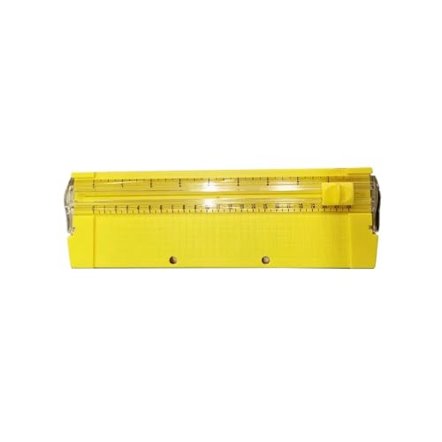 YTAFONPO Papierschneider A4/A5 Präzisionspapier-Fotoschneider, Guillotine mit ausziehbarem Lineal for Fotoetiketten, Papierschneidewerkzeug, langlebig(Yellow) von YTAFONPO