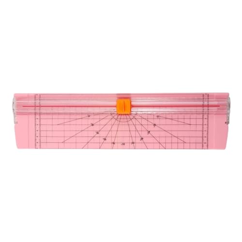 YTAFONPO Papierschneider A4 Foto Papier Cutter DIY Liefert Tragbare Papier Trimmer Ersatz Klingen Sicherheit Nicht-Slip Zubehör Office Home Schreibwaren(Pink) von YTAFONPO