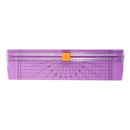 YTAFONPO Papierschneider A4 Foto Papier Cutter DIY Liefert Tragbare Papier Trimmer Ersatz Klingen Sicherheit Nicht-Slip Zubehör Office Home Schreibwaren(Purple) von YTAFONPO