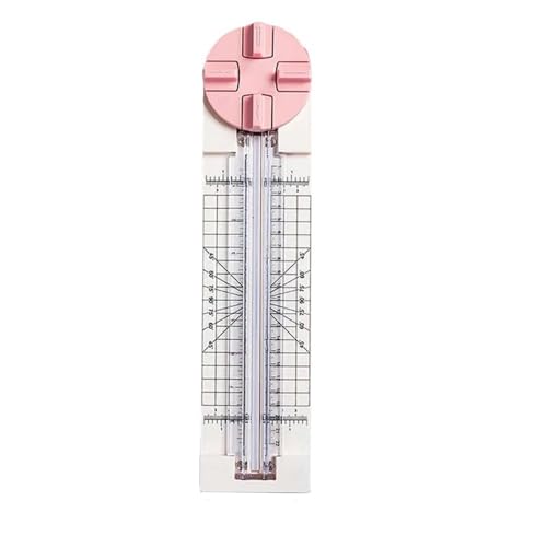 YTAFONPO Papierschneider Papierschneider, 4-in-1, tragbarer Fotopapierschneider, Schreibwarenmesser, Papierschneidemaschine, DIY-Bastelbedarf for Büros, Foto(Pink) von YTAFONPO