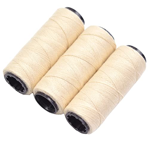 3 Rollen Nähgarn Webfäden für Herstellen von Perücken Handnähen Haarschuss DIY (Beige) von YTBYT