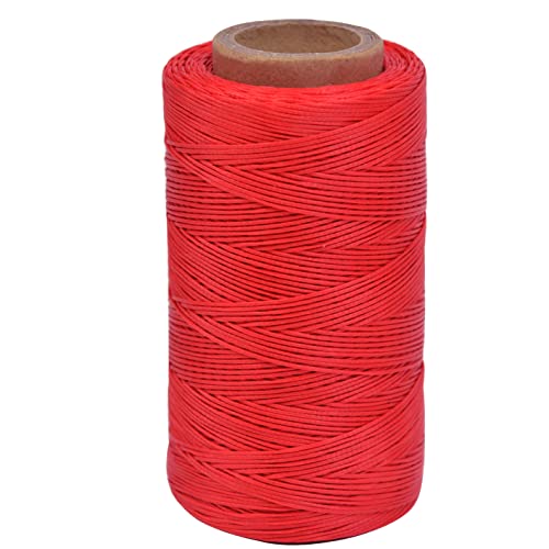 Wachsfäden 284 Yards 150D 0.8MM Leder Nähen Wachsfäden für Schuh Reparatur Buchbinderei Leder Handwerk DIY (Rot) von YTBYT